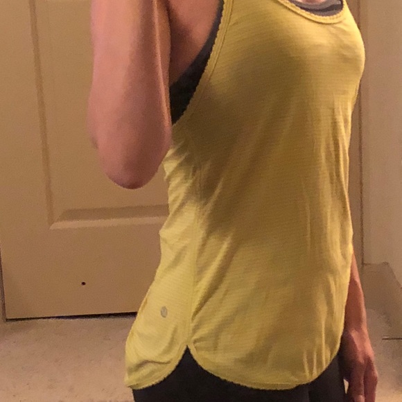 Lululemon yellow racer back workout top - Picture 6 of 8